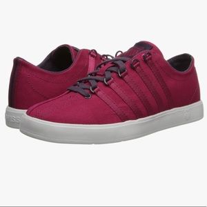 NIB K Swiss Women's Classic Lite T Sneakers Canvas Tennis Shoes Pink Berry Plum